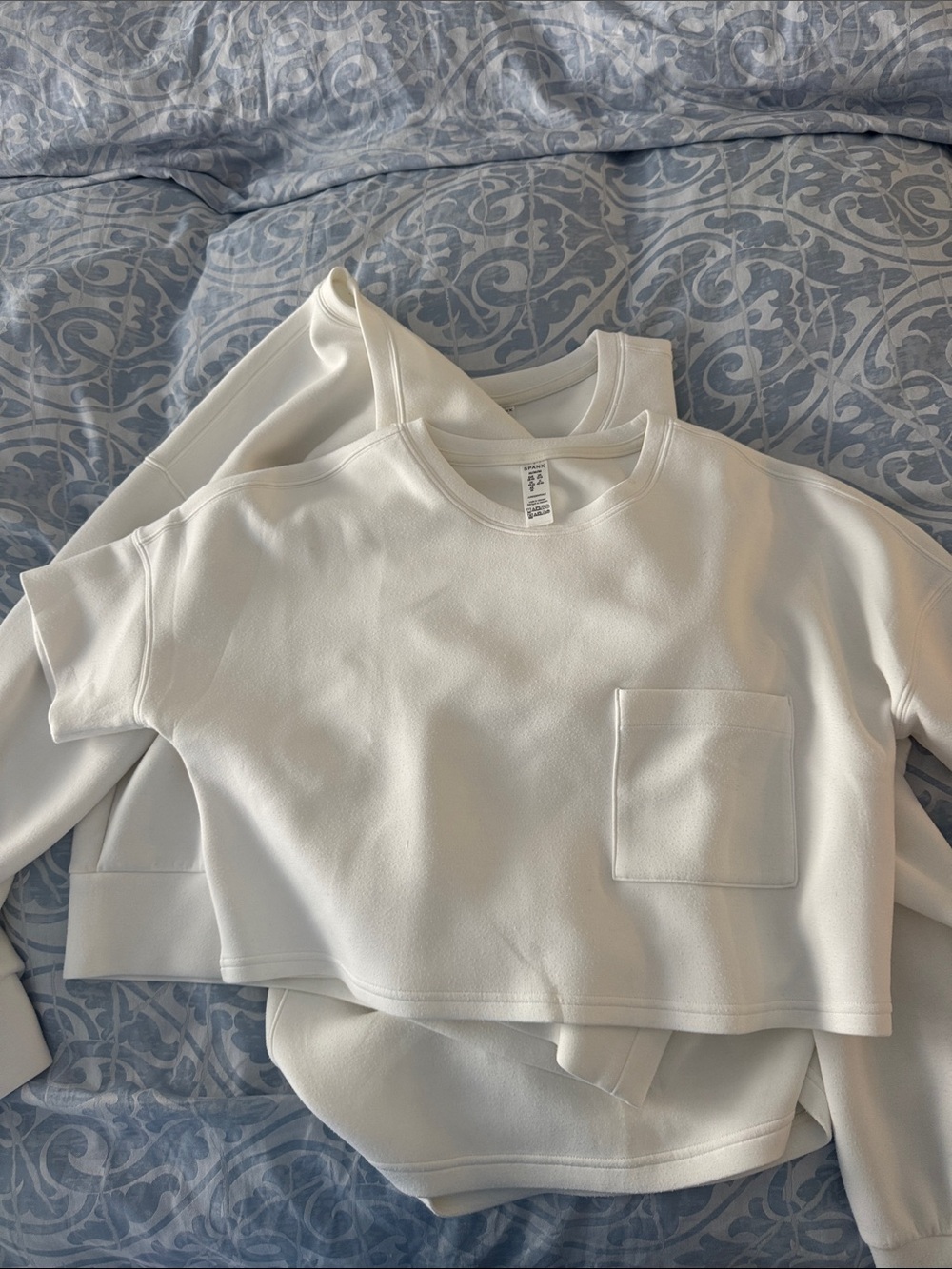 SPANX White Lounge Skirt & Sweatshirt Set - Picture 4 of 4